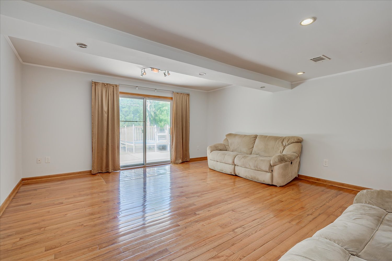 A comfortable space with direct outdoor access